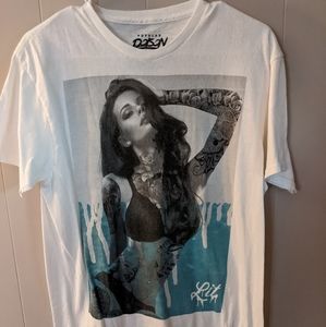 Popular Poison Graphic T-Shirt Adult Medium White